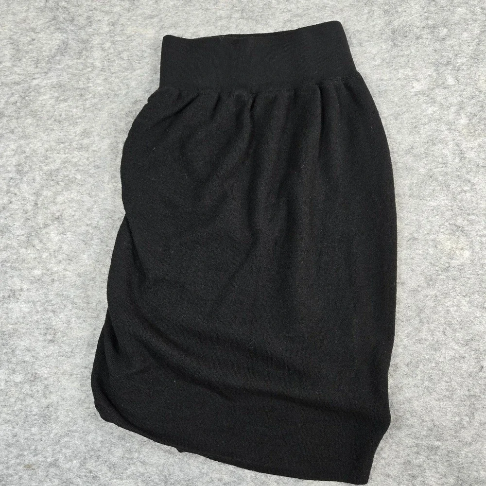 T‎ by Alexander Wang Womens Black Ruched Side Drape Knit Mini Skirt